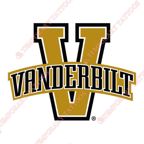 Vanderbilt Commodores Customize Temporary Tattoos Stickers NO.6791